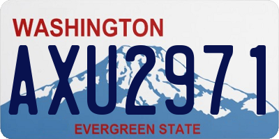 WA license plate AXU2971