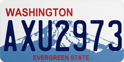 WA license plate AXU2973