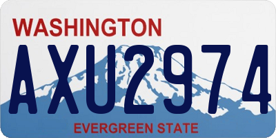 WA license plate AXU2974