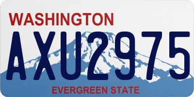 WA license plate AXU2975
