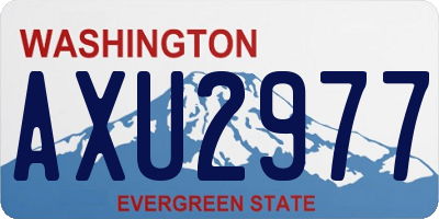 WA license plate AXU2977