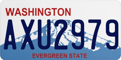 WA license plate AXU2979