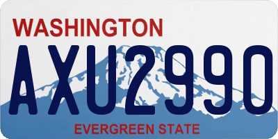 WA license plate AXU2990