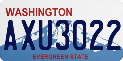 WA license plate AXU3022