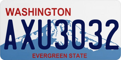 WA license plate AXU3032