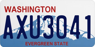 WA license plate AXU3041
