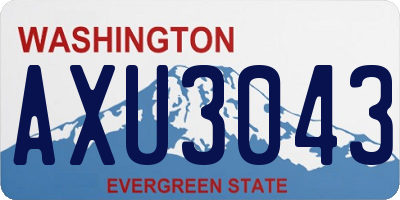 WA license plate AXU3043