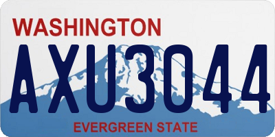 WA license plate AXU3044