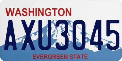 WA license plate AXU3045