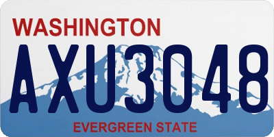 WA license plate AXU3048