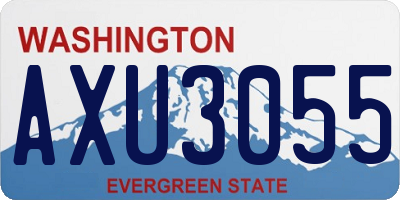 WA license plate AXU3055