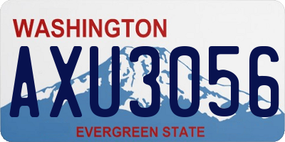WA license plate AXU3056