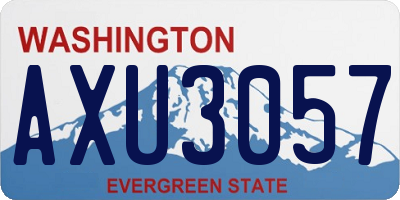 WA license plate AXU3057