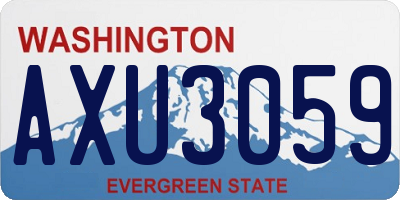 WA license plate AXU3059