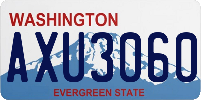 WA license plate AXU3060