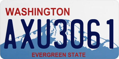 WA license plate AXU3061