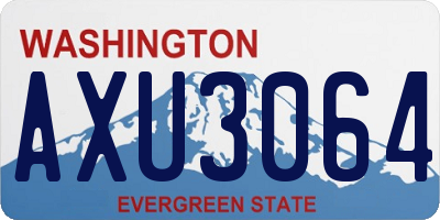 WA license plate AXU3064
