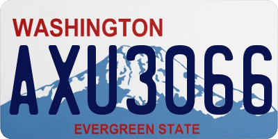 WA license plate AXU3066