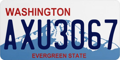 WA license plate AXU3067