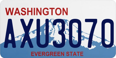 WA license plate AXU3070