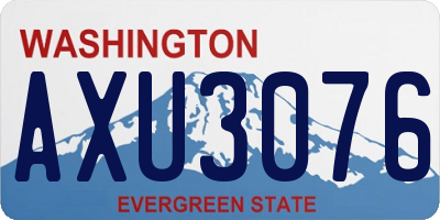 WA license plate AXU3076
