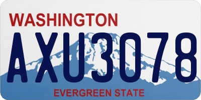 WA license plate AXU3078