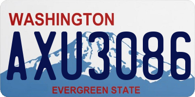 WA license plate AXU3086