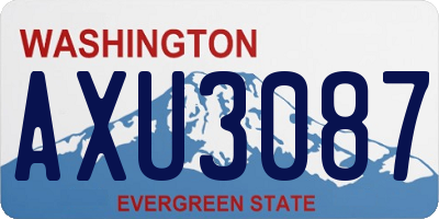 WA license plate AXU3087