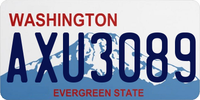 WA license plate AXU3089