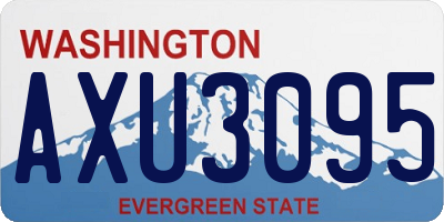 WA license plate AXU3095