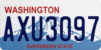WA license plate AXU3097