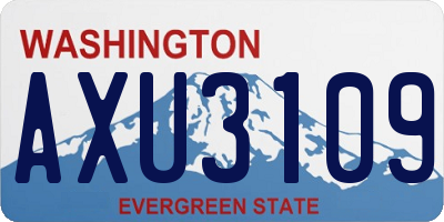 WA license plate AXU3109