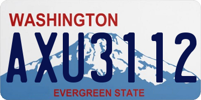 WA license plate AXU3112