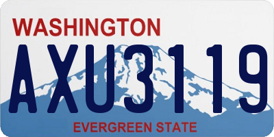 WA license plate AXU3119
