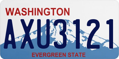 WA license plate AXU3121