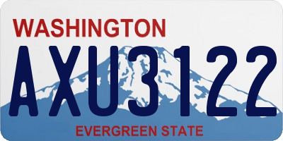 WA license plate AXU3122