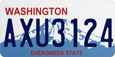 WA license plate AXU3124