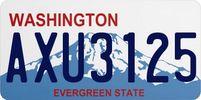 WA license plate AXU3125