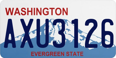 WA license plate AXU3126