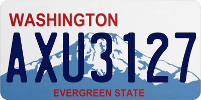 WA license plate AXU3127