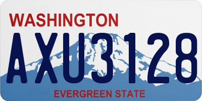 WA license plate AXU3128