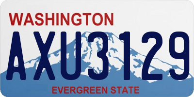 WA license plate AXU3129