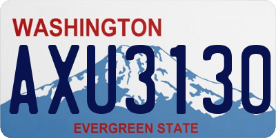 WA license plate AXU3130