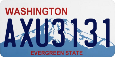 WA license plate AXU3131
