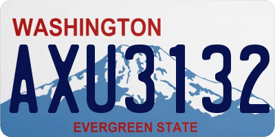 WA license plate AXU3132