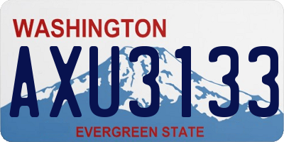 WA license plate AXU3133