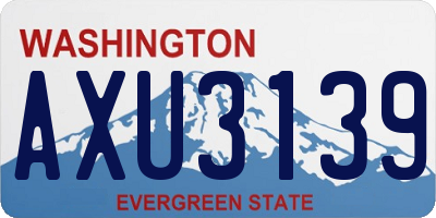 WA license plate AXU3139