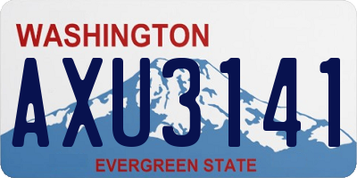 WA license plate AXU3141