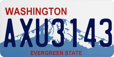 WA license plate AXU3143