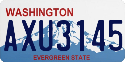 WA license plate AXU3145